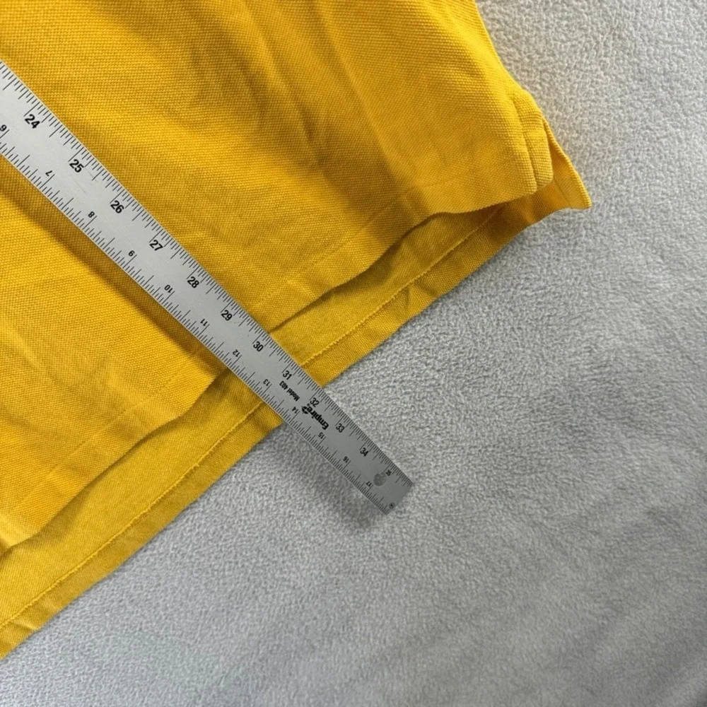Ralph Lauren Polo Mens 2XL XXL Yellow Big Pony Spellout Logo Rugby Solid NEW